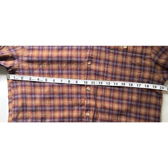 The Territory Ahead Shirt Mens Purple Plaid Texture Fabric Button Long Sleeve M - Picture 6 of 8